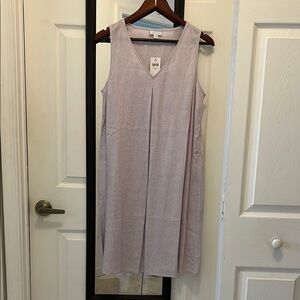 J. Jill Lavender Sleeveless linen Dress with pockets